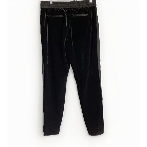 Belle Vere Women’s Medium Black Velour Satin Lounge Joggers Elastic Waist - Picture 11 of 11